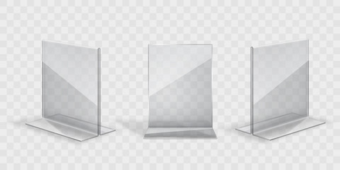 transparent acril display stand set - obrazy, fototapety, plakaty