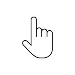 Hand cursor icon click. Hand click icon. Finger pointer isolated vector