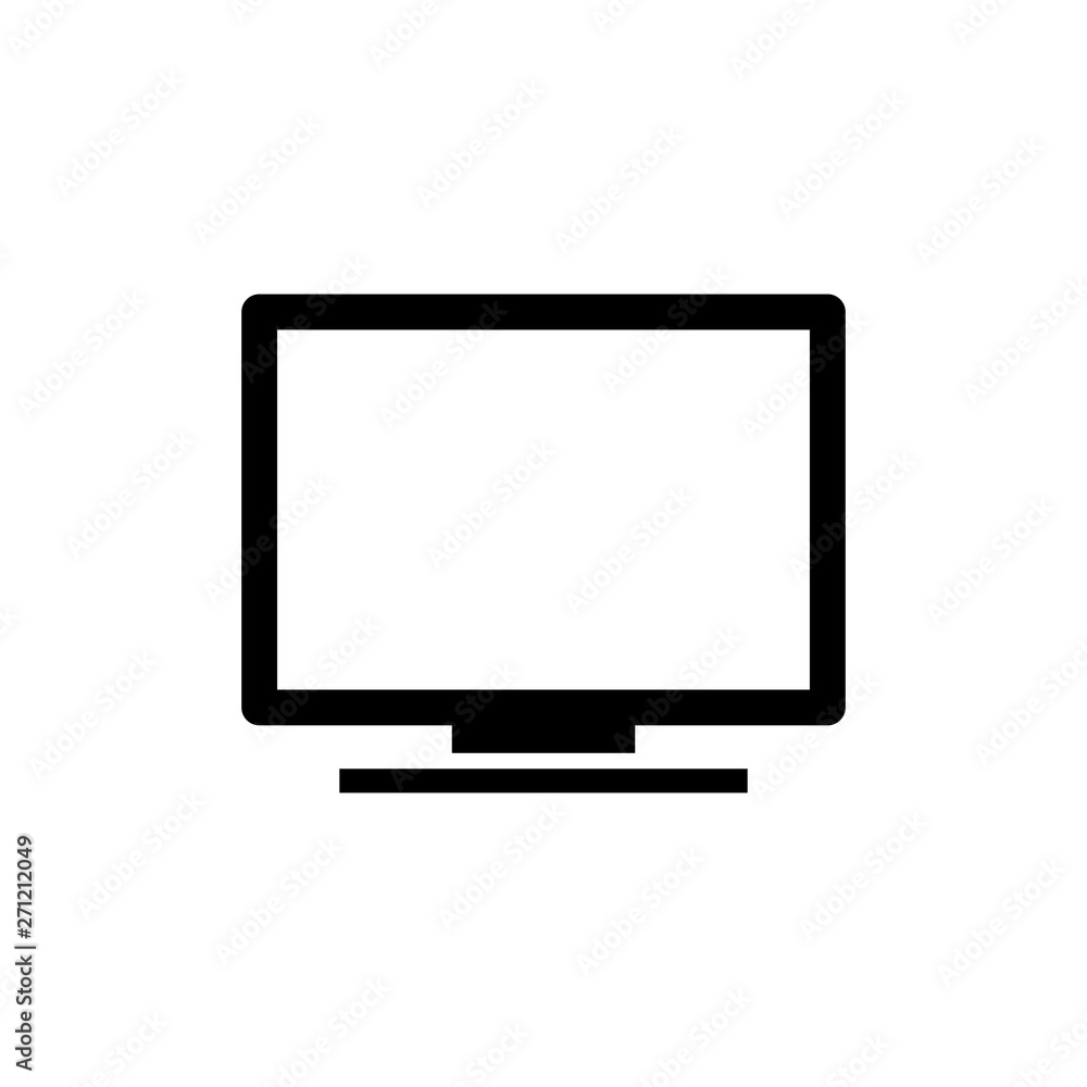 Poster computer icon. pc icon vector. computer monitor icon. flat pc symbol.