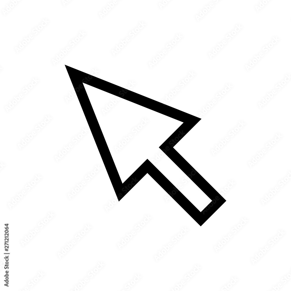 Poster click icon. cursor icon. computer mouse click cursor black arrow icons.