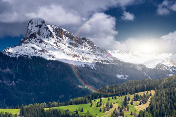 Famous alpine place of the world, Trentino Alto Adige region, Italy, Europe