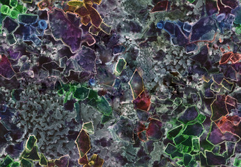 Seamless, hand made art mosaic glass texture. Acrylic, watercolor, ink.
