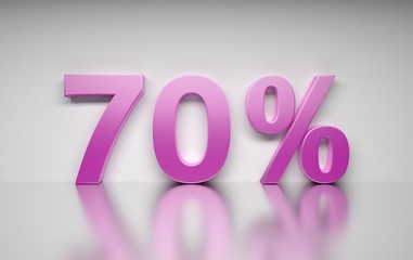 Pink 70 percent numbers