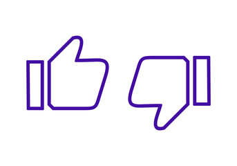 like icon. Thumbs up icon. social media icon