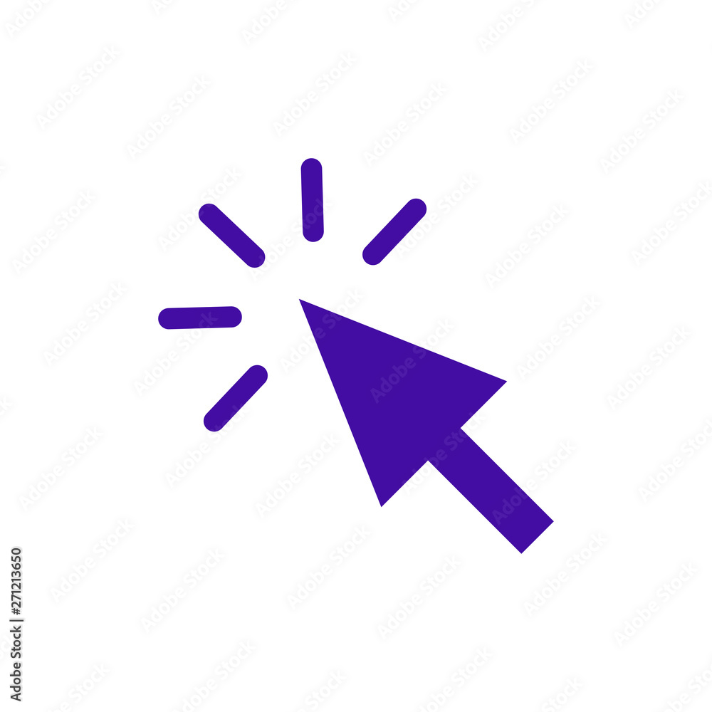Poster click icon vector. cursor icon. computer mouse click cursor black arrow icons.