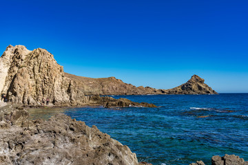 Rocky Coast of Cabo de Gata Nijar Park, Almeria, Spain