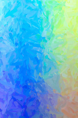 Abstract illustration of blue and yellow Impressionist Impasto background