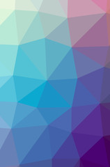 Illustration of abstract Blue And Purple vertical low poly background. Beautiful polygon design pattern.