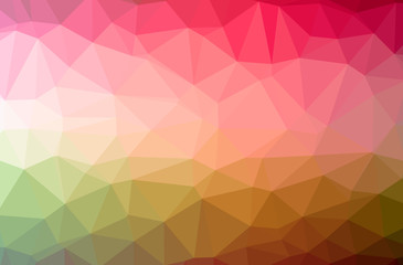 Fototapeta premium Illustration of abstract Orange, Pink, Red, Yellow horizontal low poly background. Beautiful polygon design pattern.