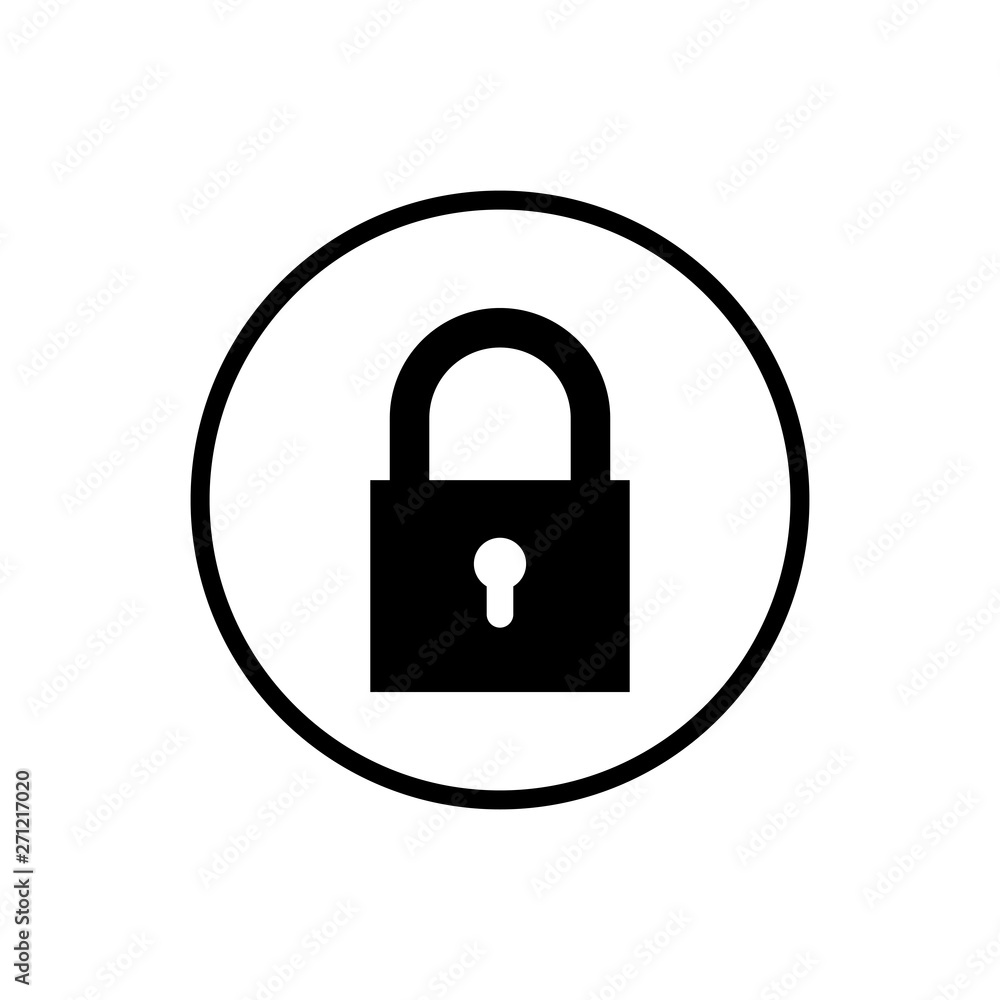 Poster lock icon. encryption icon. lock icon in trendy flat style isolated on white background. security sy