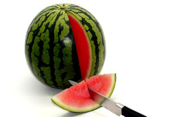 Wassermelone Freisteller auf weißem Hintergrund