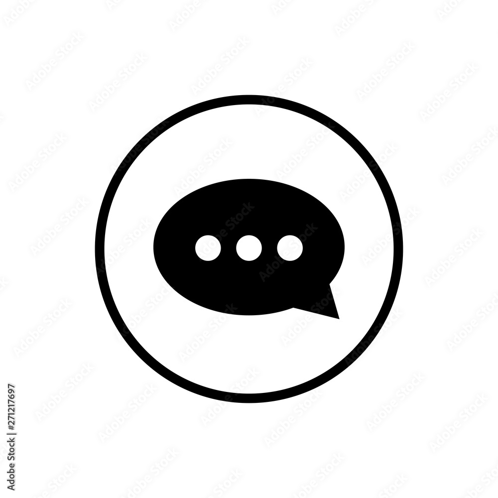 Poster chat icon vector. chat icon in trendy flat style isolated on grey background. speech bubble symbol f