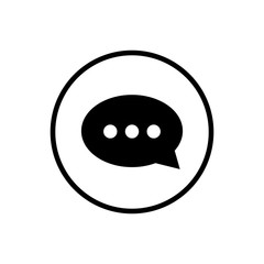 Chat icon vector. Chat Icon in trendy flat style isolated on grey background. Speech bubble symbol for web design