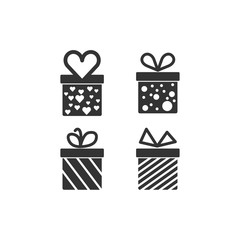 Gift card set icon vector. Gift symbol illustration. Trendy design style on white background.
