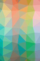 Illustration of abstract Green, Orange, Yellow vertical low poly background. Beautiful polygon design pattern.