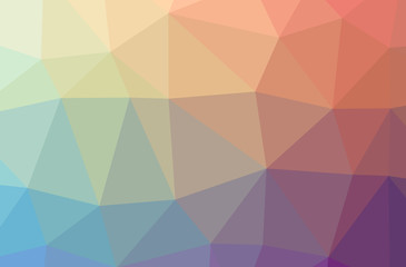 Illustration of abstract Blue, Orange horizontal low poly background. Beautiful polygon design pattern.