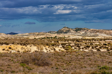 The Badlands of Abanilla and Mahoya near Murcia in Spain