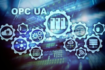 OPC Unified Architecture. Data Transmission in Industrial Networks concept.