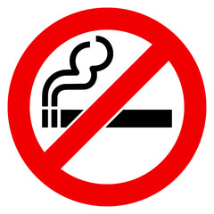 High quality vector illustration of the No smoking sign - Original size and colors, official international version