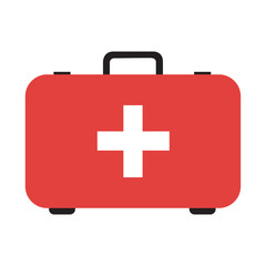 Obraz premium First aid kit icon medical icon vector isolated on white