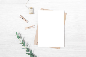 Styled Eucalyptus Mockup - Elegant Wedding Invitation Template
