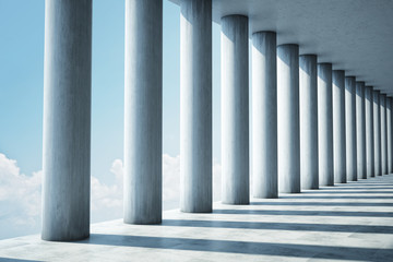 Modern concrete hall