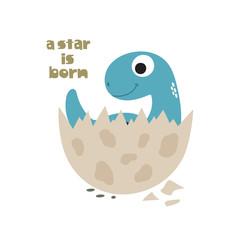 Vector doodle of cute dinosaur