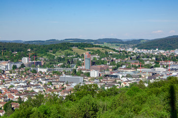 Fototapeta na wymiar Stadt Winterthur Panorama
