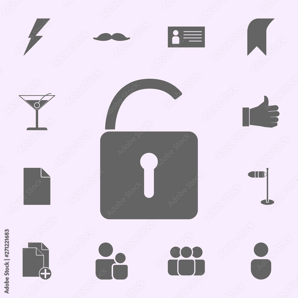 Poster open lock icon. web icons universal set for web and mobile