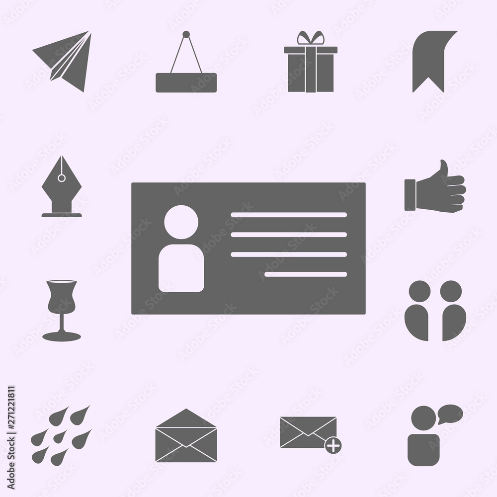 Poster employee card icon. web icons universal set for web and mobile