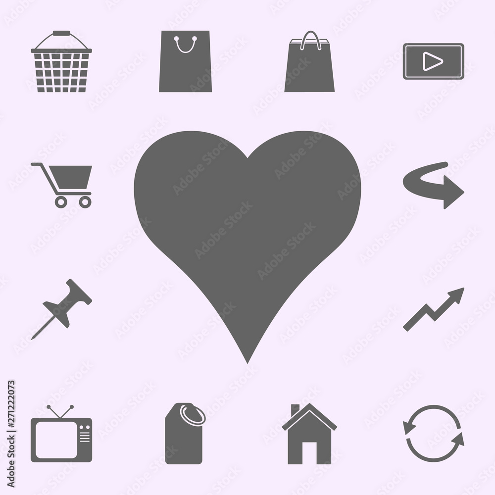 Poster a heart icon. web icons universal set for web and mobile