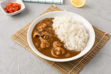 seafood curry japan with rice