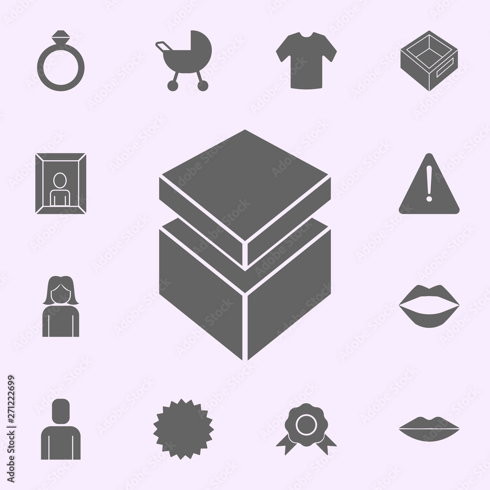 Poster box with lid icon. web icons universal set for web and mobile