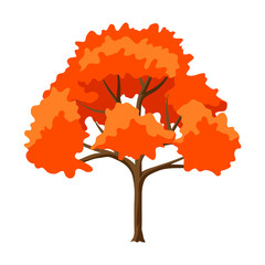 Autumn stylized tree.