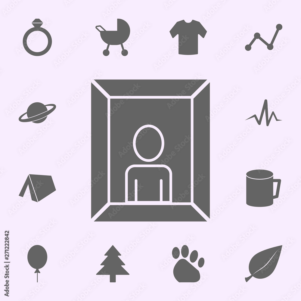 Poster picture of a person icon. web icons universal set for web and mobile