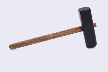 Hammer isolated on white background. Construction instrument with clipping path.