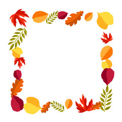 Frame with stylized autumn foliage.