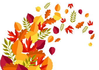 Card with stylized autumn foliage.