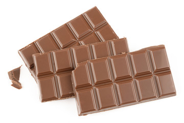 chocolate on white background