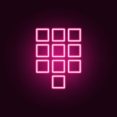 ATM button neon icon. Elements of web set. Simple icon for websites, web design, mobile app, info graphics