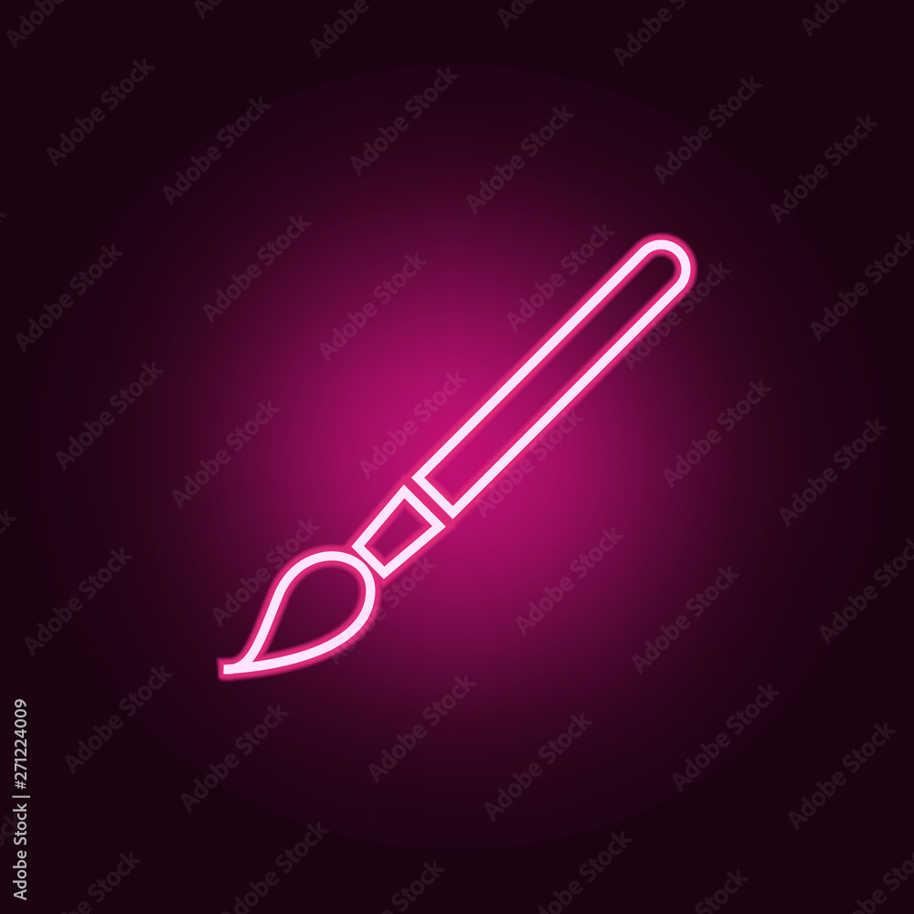 Aufkleber paint brush neon icon. elements of web set. simple icon for websites, web design, mobile app, info g