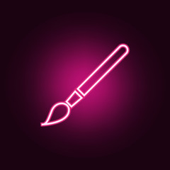 paint brush neon icon. Elements of web set. Simple icon for websites, web design, mobile app, info graphics