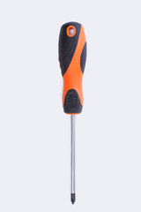 Naklejka premium Screwdriver isolated on white background. Building tool with clipping path, vertical image.