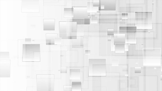 Abstract grey tech geometric glossy squares motion design. Seamless loop. Video animation Ultra HD 4K 3840x2160