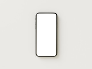 Phone on gray minimal style background. Travel concept. 3D model render visualization illustration