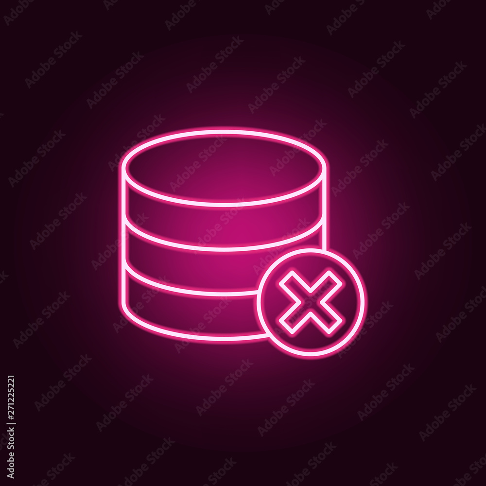 Poster collected coins with multiplication neon icon. elements of web set. simple icon for websites, web de