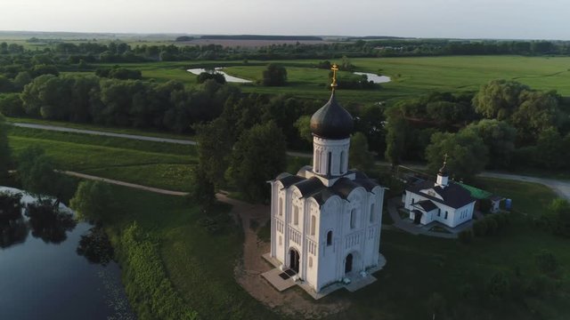 Scenic view of the Church of the Intercession on the Nerl, Russia