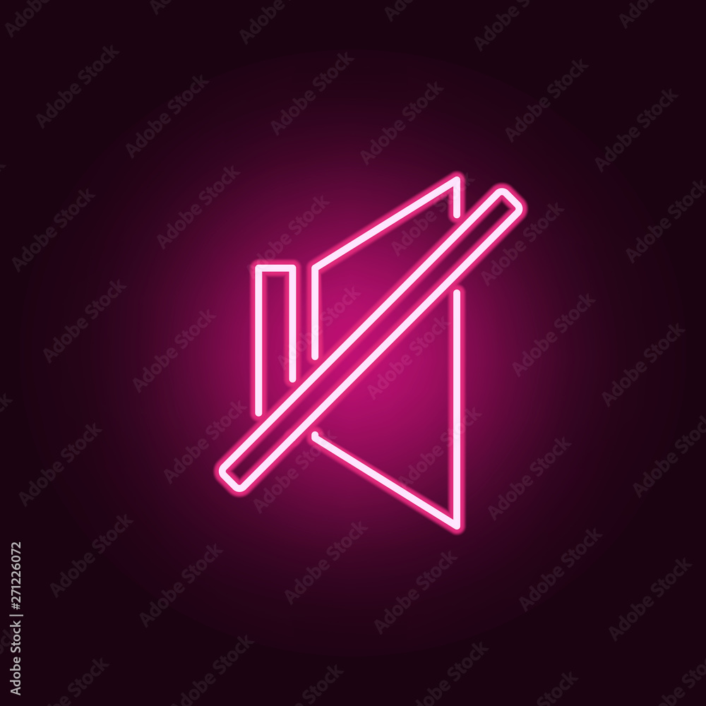 Poster sign off sound neon icon. elements of web set. simple icon for websites, web design, mobile app, inf