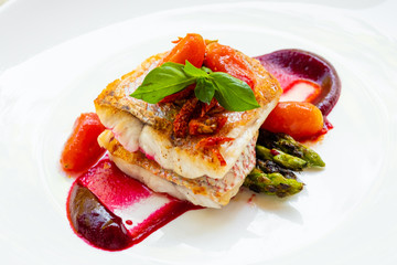 Pan seared Red snapper