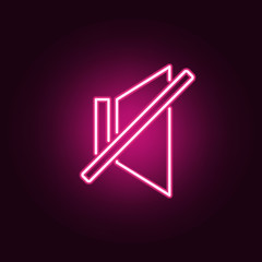 sign off sound neon icon. Elements of web set. Simple icon for websites, web design, mobile app, info graphics